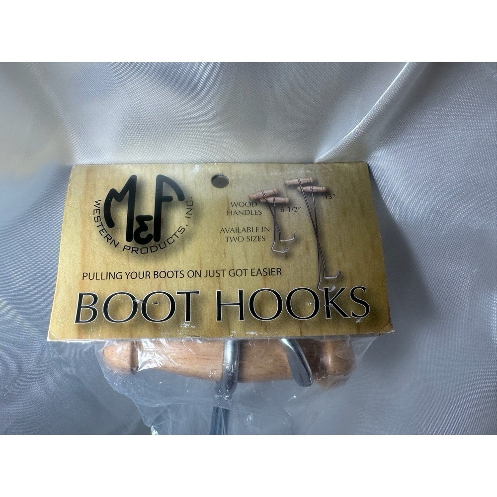 Western Products Inc. Men's  #04026 13" Boot Pull OneSize W/ Wooden Handles NEW